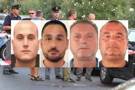 I 4 presunti autori del delitto Marino. Da sinistra verso destra: Arcangelo Abbinante, Giuseppe Montanera, Salvatore Ciotola e Carmine Rovai