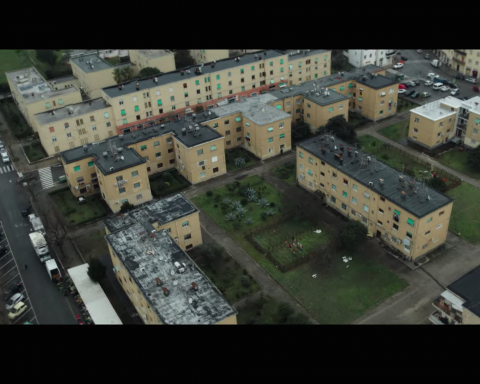 Mi ci pulisco il cuore, il video del Liga girato a Latina. Nella foto il Quartiere Nicolosi ripreso dall'alto