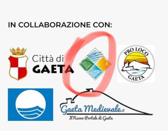 I loghi presenti sul sito di Visit Gaeta. Cerchiato in rosso il logo dell'Ente Parco Riviera di Ulisse