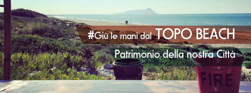 Il banner della campagna contro la nuova assegnazione del primo chiosco partita nel 2016. Come noto il primo chiosco è stato gestito per anni dalla famiglia Zof