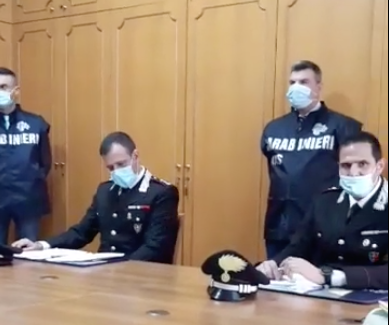 La conferenza stampa dei Nas presso il Comando provinciale dei Carabinieri di Latina