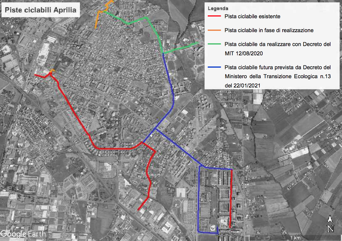 Piste ciclabili ad Aprilia