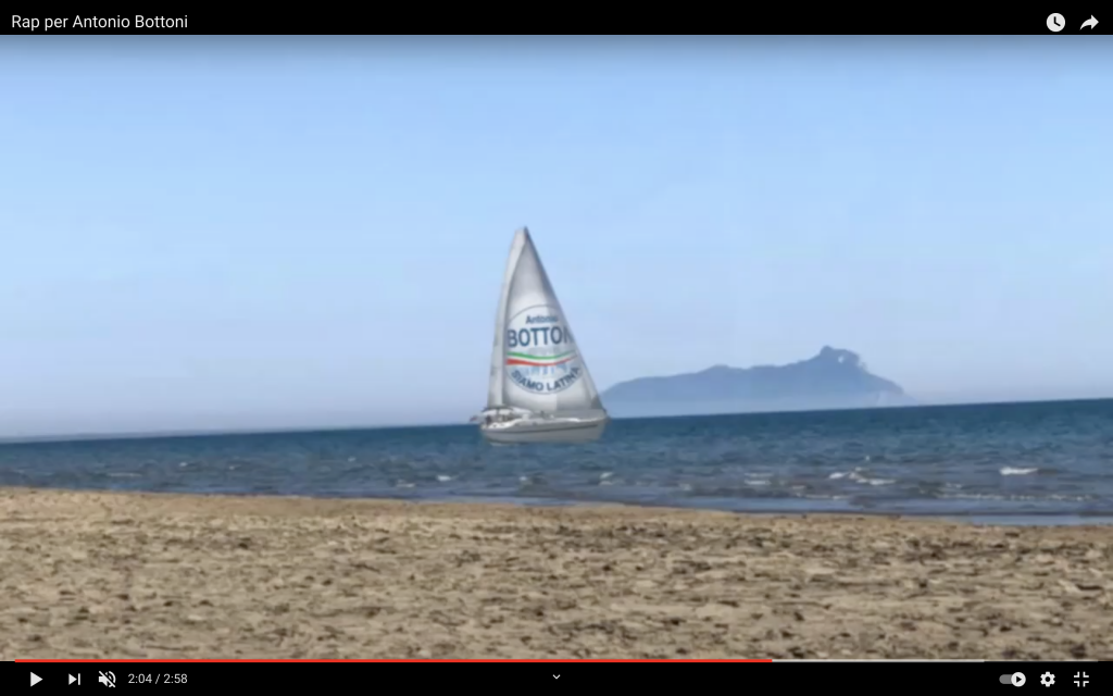Un frame del video rap promozionale di Antonio Bottoni