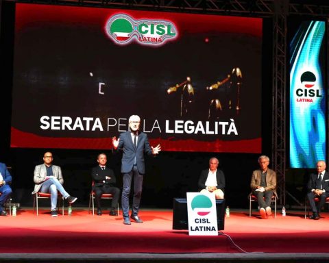 La precedente serata della legalità organozzata dalla Cisl