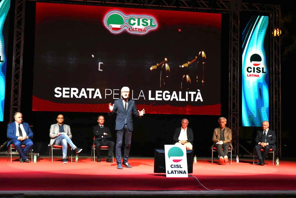La precedente serata della legalità organozzata dalla Cisl