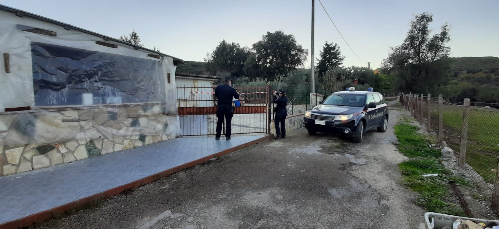 La struttura sottoposta a sequestro dai carabinieri forestale