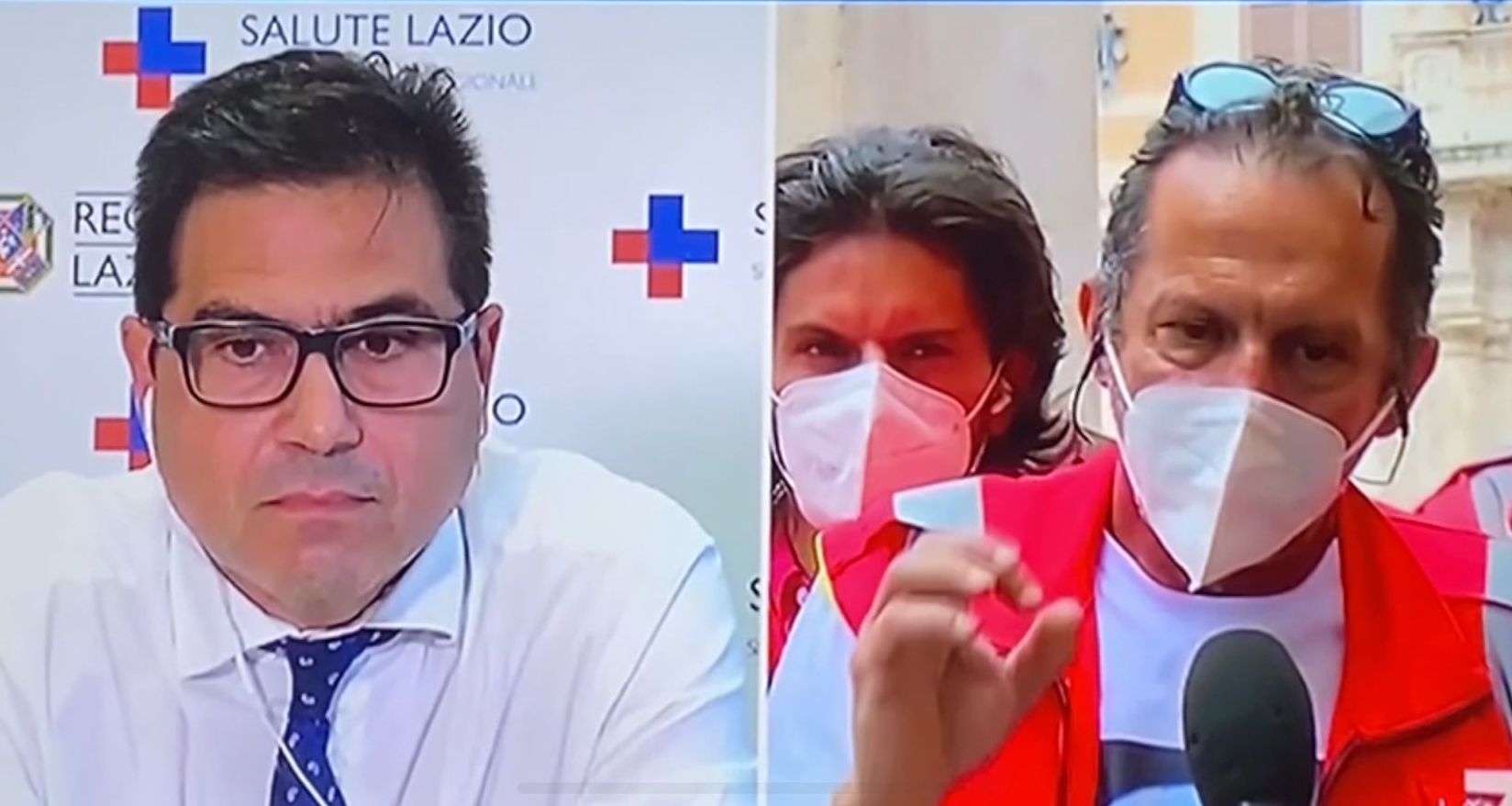 L'assessore alla sanità regionale Alessio D'Amato e l'esponente Confail Vinicio Amici
