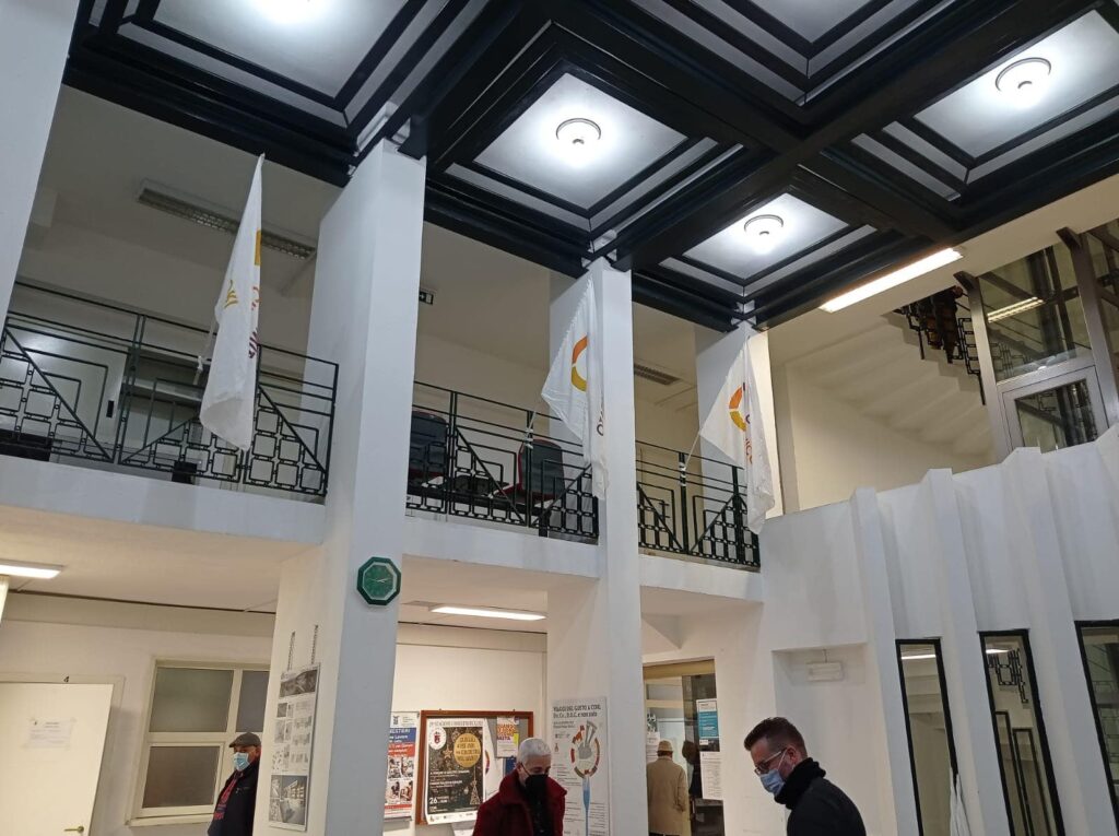 L'aula consigliare di Cori occupato dal Comitato Civico nella giornata del 21 dicembre 2021