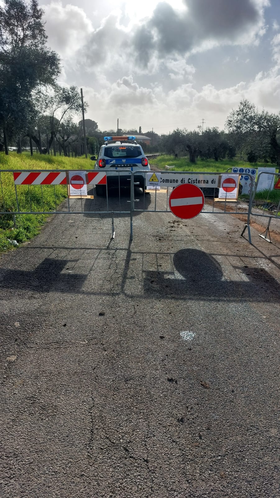 Via Civitona interdetta al traffico