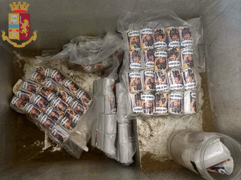 Un parte della droga sequestrata dalla Polizia di Velletri