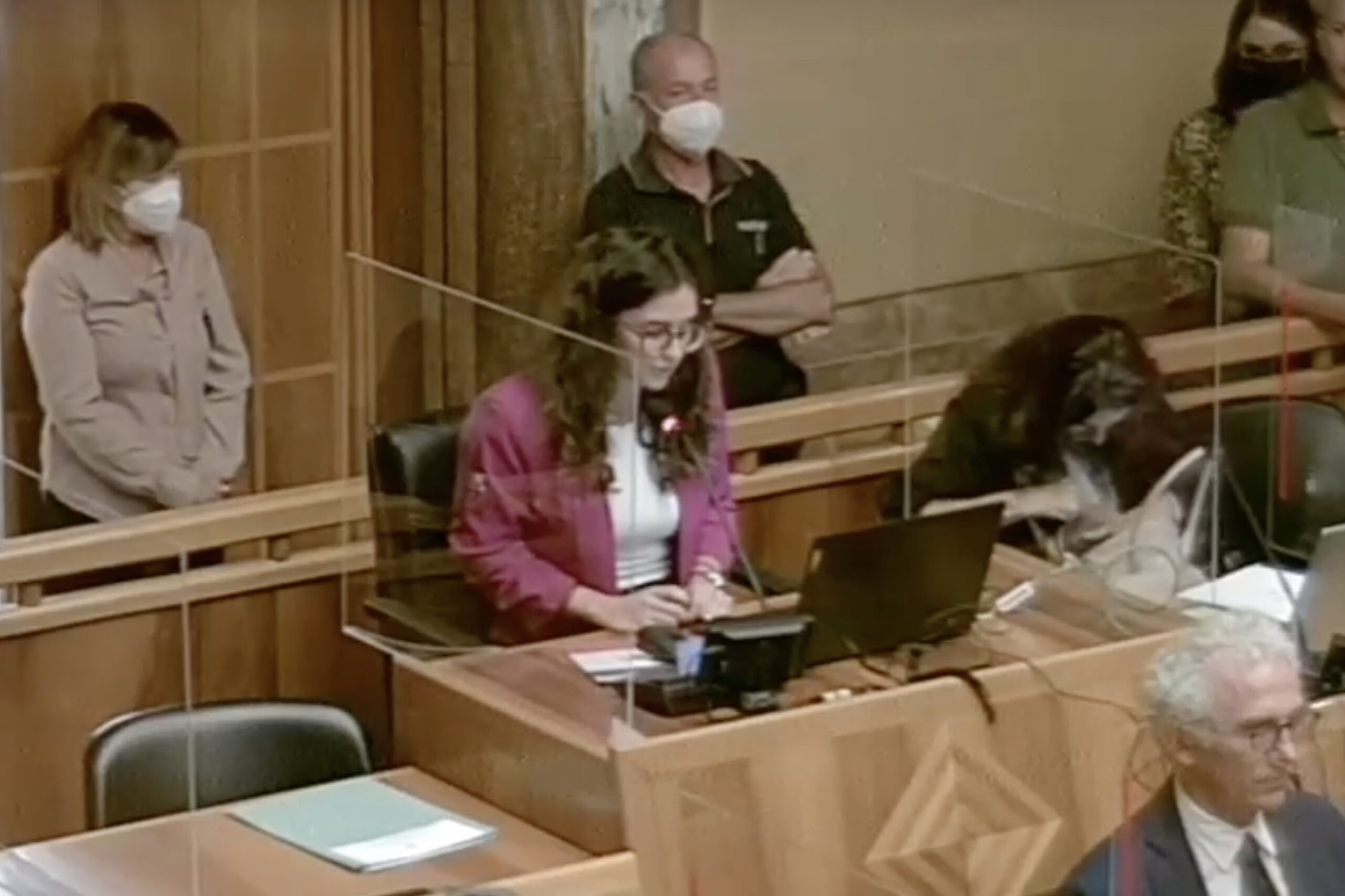 La consigliera comunale di Latina Bene Comune Valeria Campagna che da Presidente del Consiglio Comunale ha annunciato la mancanza di numero legale