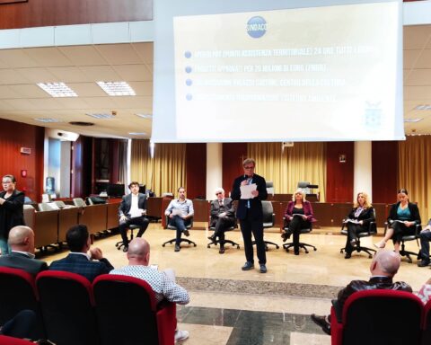 Un momento della conferenza stampa tenutasi al Comune di Cisterna