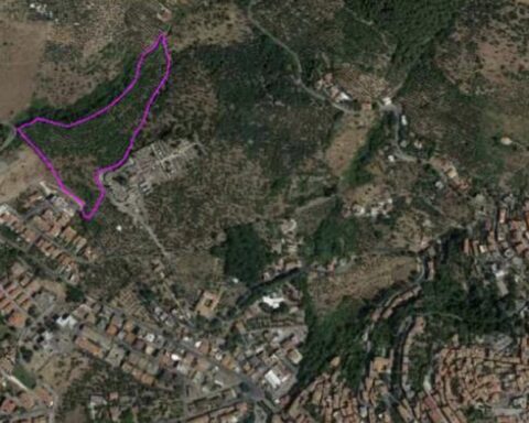 L'area dove verrà realizzato il complesso edilizio del Borgo Protetto a Cori