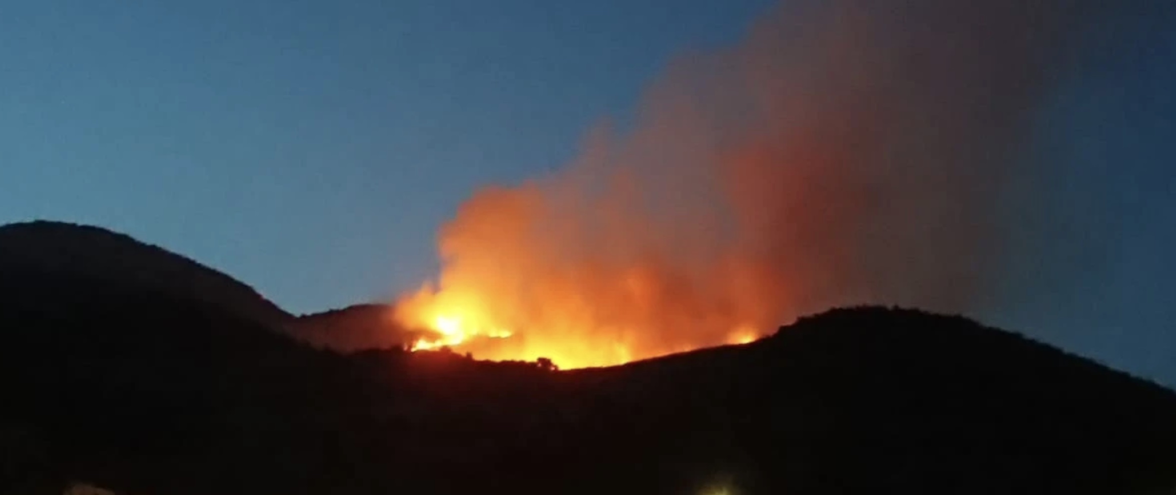 Incendio sul Monte Romanelli