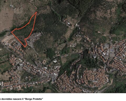 Area dove dovrebbe nascere il Borgo Protetto