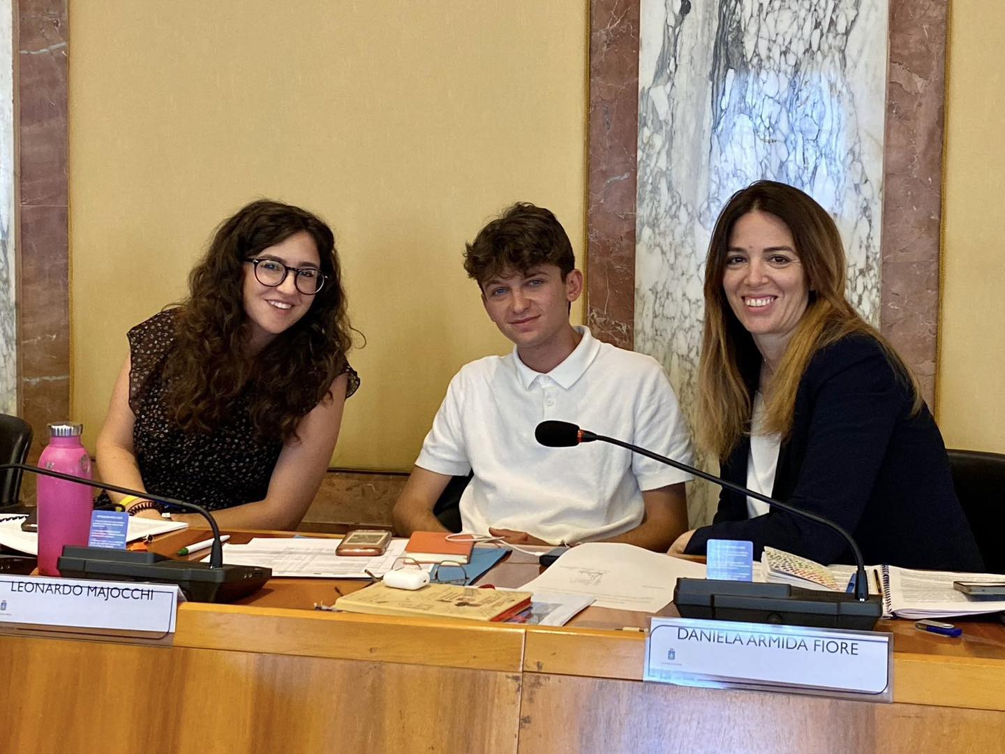 I consiglieri comunale del PD di Latina: Valeria Campagna, Leonardo Majocchi e Daniela Fiore